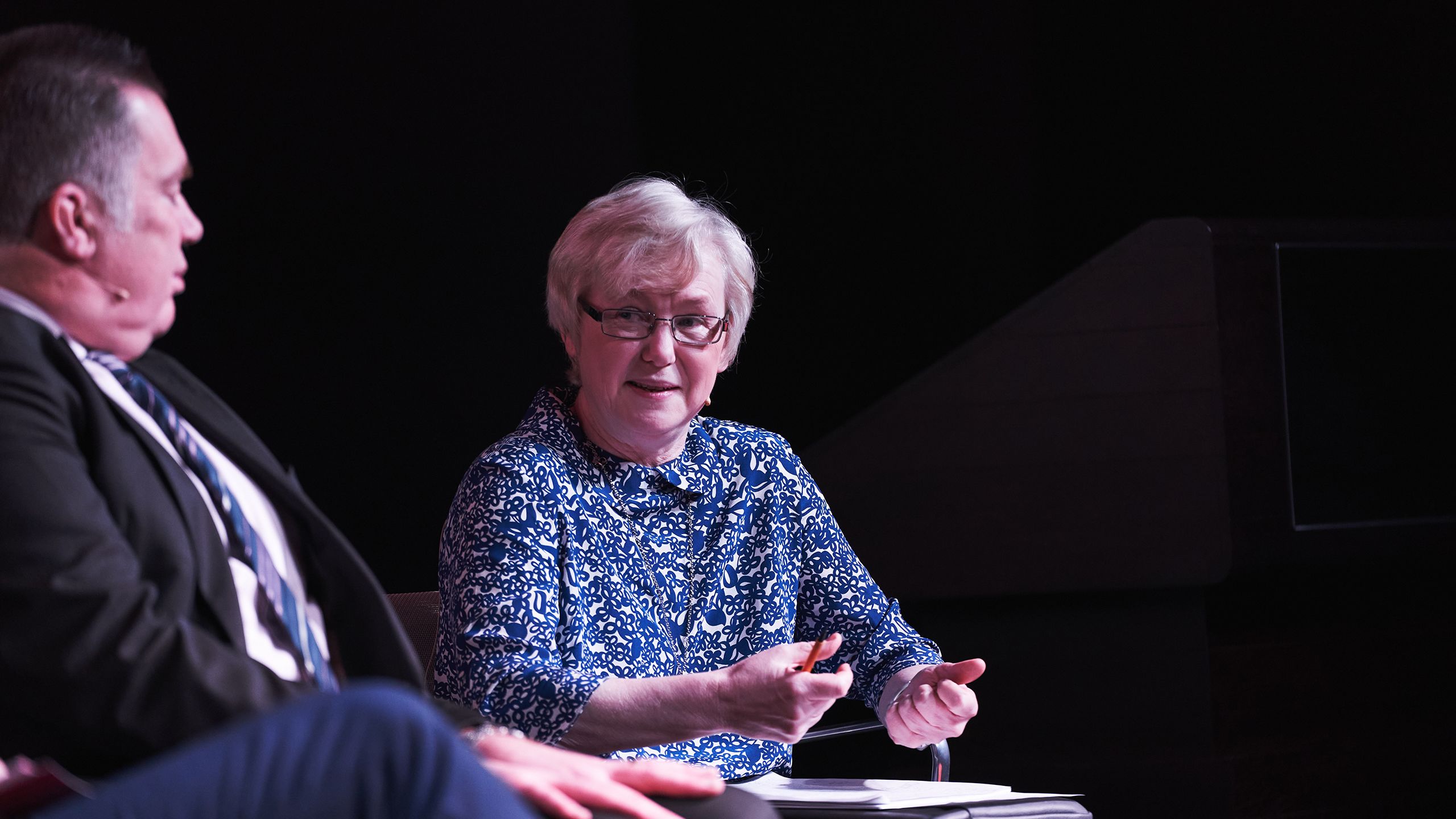 Mark Lawrie and Barbara Slater OBE