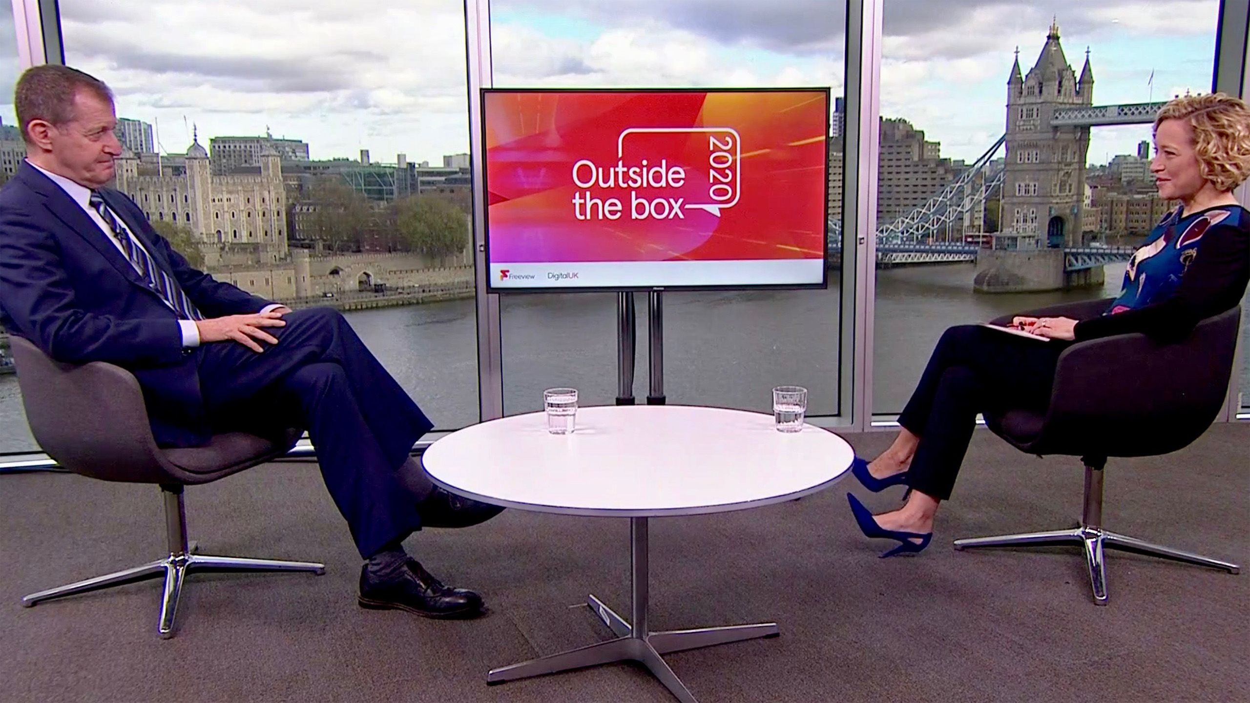 Cathy Newman and Alastair Campbell