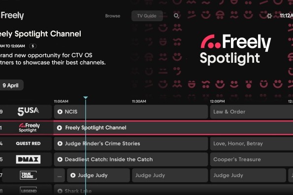 Image shows Freely Spotlight feature in the user interface