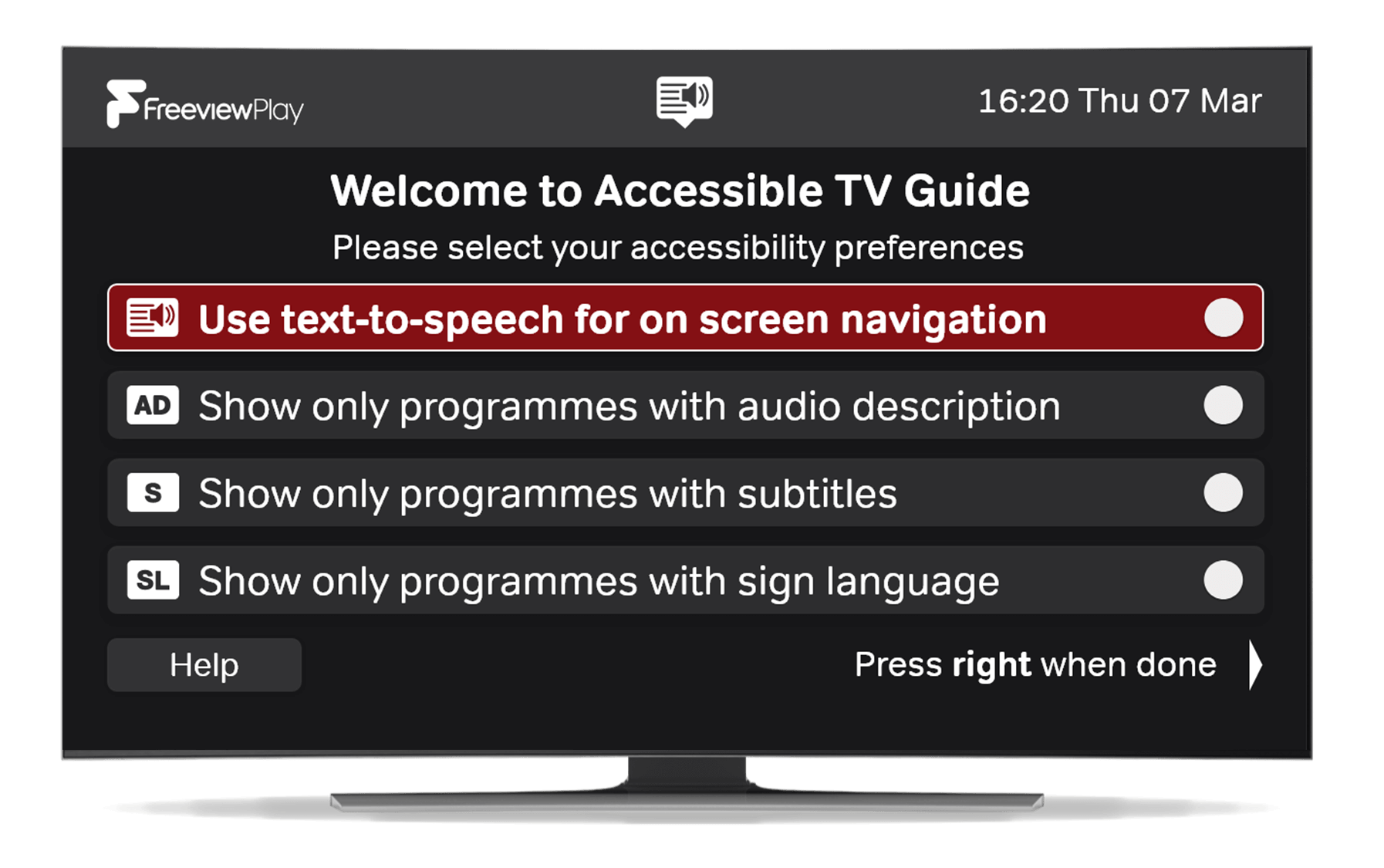 Accessible TV Guide